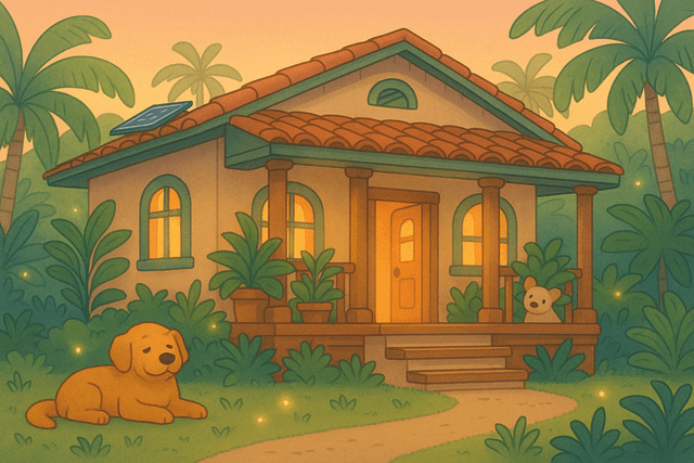 Casita Nexo, a cozy sanctuary house with dogs.