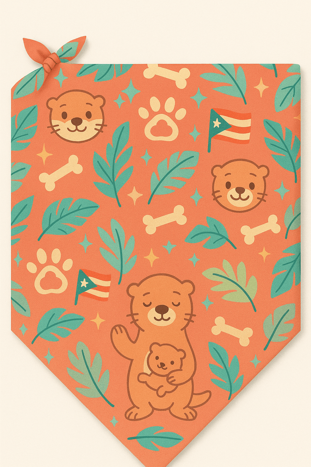 Casita Nexo bandana mockup on a dog.